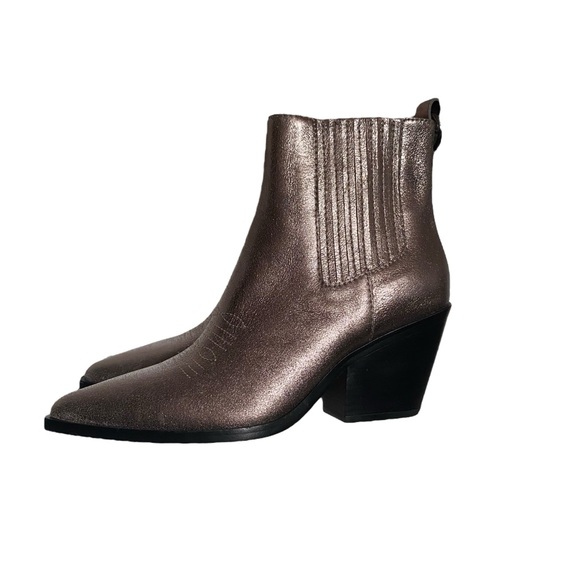 EUC Paige Bronze Leather Booties. - Picture 1 of 6